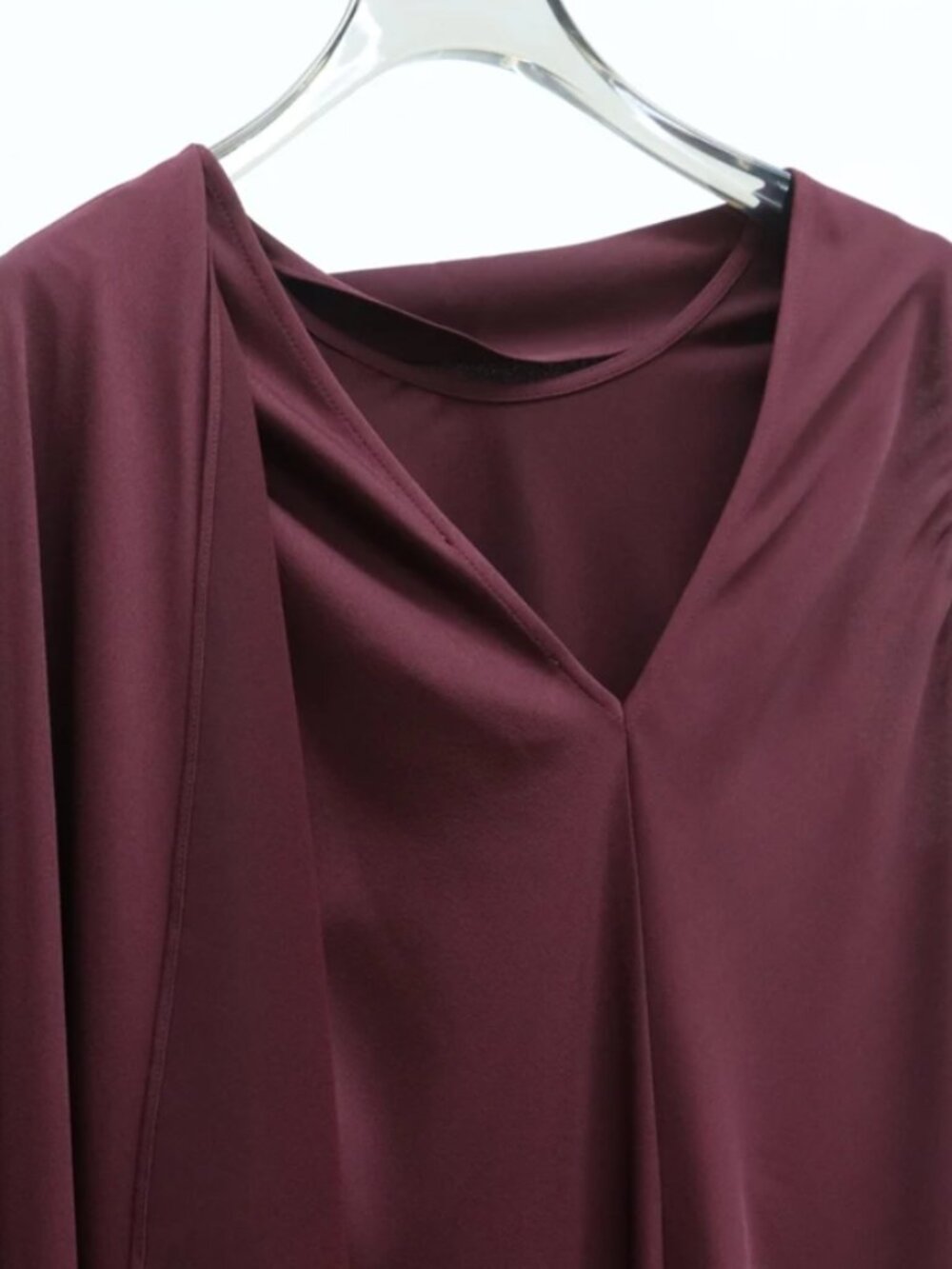 REISS Winnie Asymmetric Maxi Dress Gown Berry Red Cape-Detail Cocktail Event - Picture 9 of 11